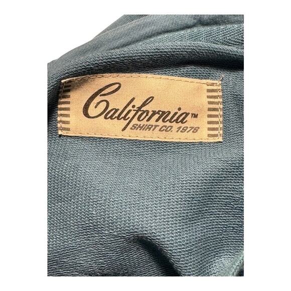 NEW California Shirt Co. Blue Pullover Hoodie M Front Pocket Adjustable Hood NWT - Picture 6 of 6